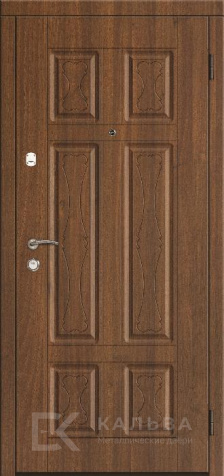 Фото «Входная стальная дверь МДФ орех классическая филёнка №24»