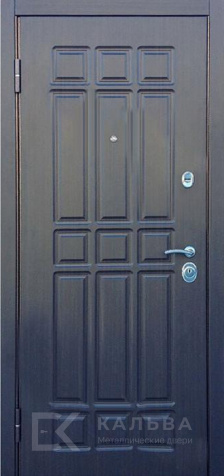 Фото №2 «Металлическая дверь графит с хром-линиями и МДФ венге №23»