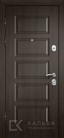 Фото №2 «Стальная дверь орех с дугами и венге внутри №13»