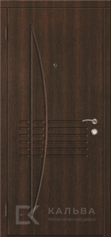 Фото №2 «Входная дверь коричневая шагрень МДФ венге с волной №21»