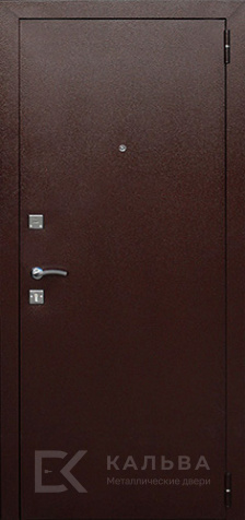 Фото «Железная дверь шоколадная порошковая снаружи МДФ венге с зеркальной вставкой №2»